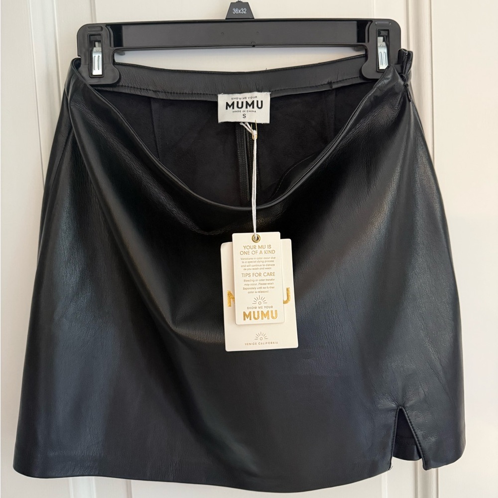 Show Me Your Mumu Faux Leather Mini Skirt